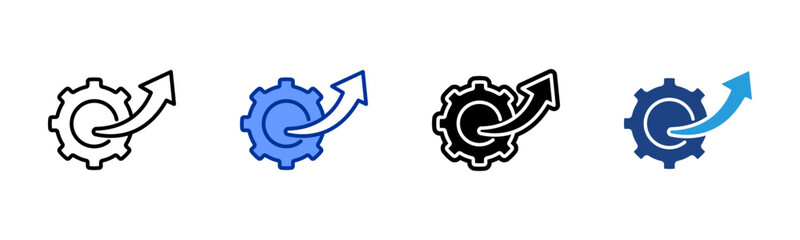 Productivity icon sheet multiple style collection