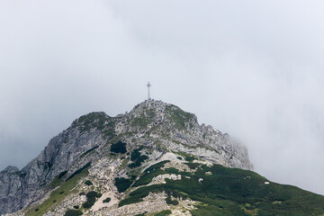 piękny widok na Giewont 1895 m n.p.m.