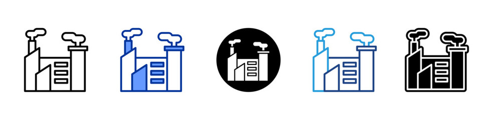 Factory icon sheet multiple style collection