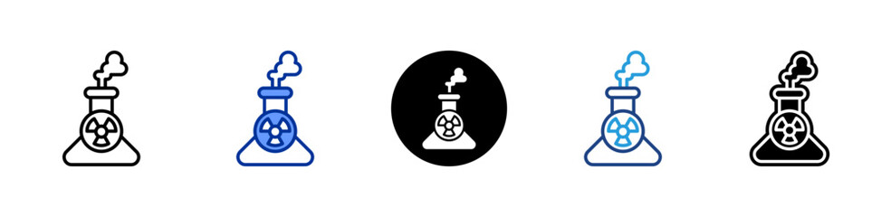 Nuclear Energy icon sheet multiple style collection