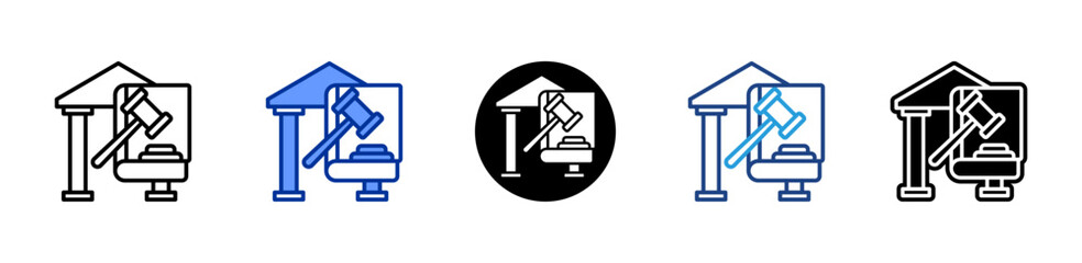 Legislation icon sheet multiple style collection