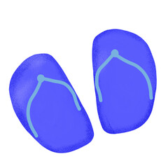 blue flip flops