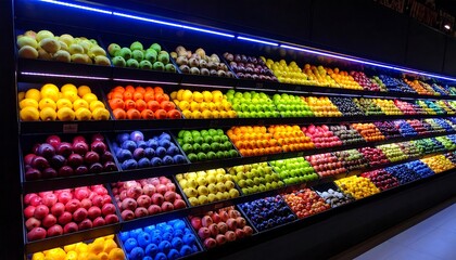 Vibrant display of fresh produce