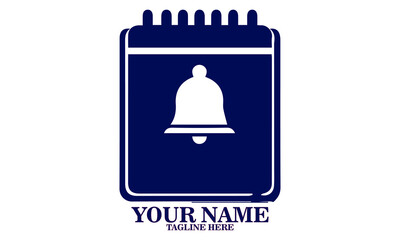 illustration vector calendar with bell. calender icon and calendar with bell logo design