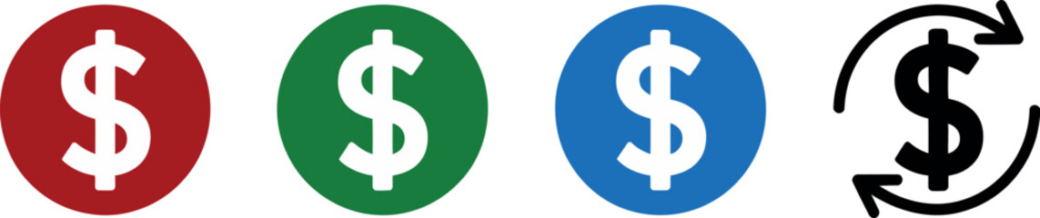 Obraz premium Dollar symbol icons money finance currency investment vector