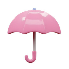 Pink Umbrella, isolated on transparent background
