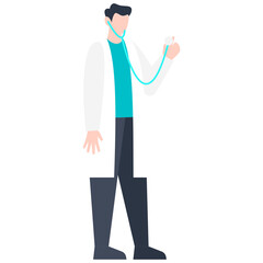 the doctor brought a stethoscope to examine the patient