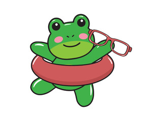 Frog Animal Cartoon Summer Day Background