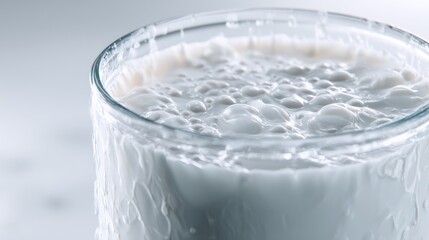 Close-up of milk in a glass