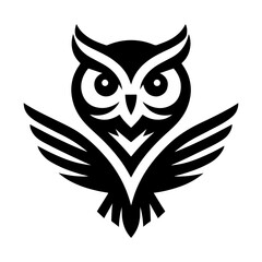Minimalist Owl Silhouette Logo
