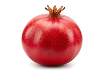 Fresh Pomegranate Still Life Isolated on White Background Nutritional and Health Benefits for Culinary Projects