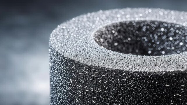 Air filter technology and innovation concept, Abstract bokeh texture with a circular shape and soft background.