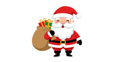 Obraz premium santa claus with a gift