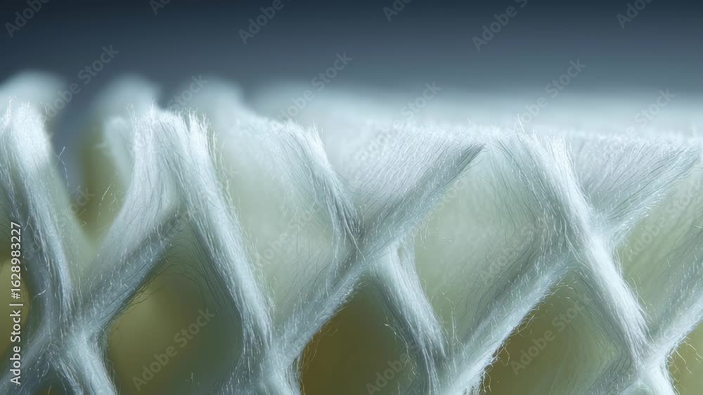 Poster air filter technology and innovation concept, abstract close-up of textured material with intricate 
