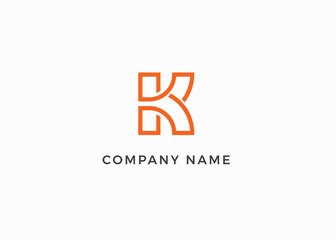 Outstanding professional  Minimal elegant monogram letter K logo design vector illustration