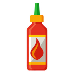 Hot sauce vector on white background.