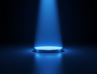 3d digital podium: futuristic neon glow cylinder pedestal mockup for product display | product display, showcase, exhibition, modern, science fiction theme