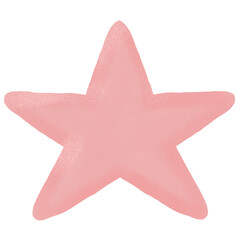pink star isolated on white background