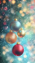 Christmas ornaments background image