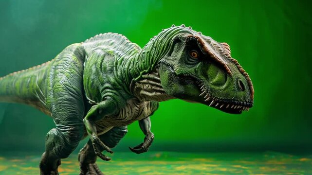 allosaurus dinosaur with open jaw on green screen 4K Videos