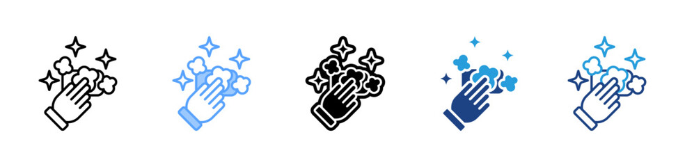 Cleanliness icon sheet multiple style collection