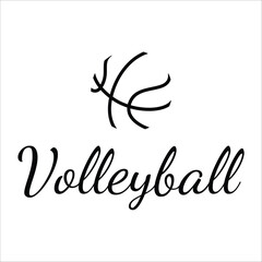 Volley ball icon vector sign and symbol isolated on white background.