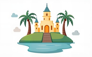 vector illustration of tourism icon in the world tourism day. High quality