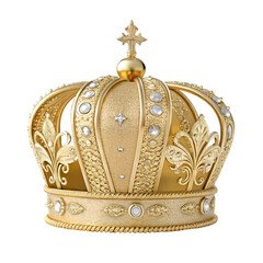 Golden Royal Crown with Jewels