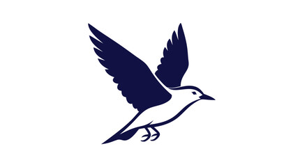 Obraz premium Elegant Silhouette: Bird in Flight with Spread Wings Symbolic Illustration Art 66 characters