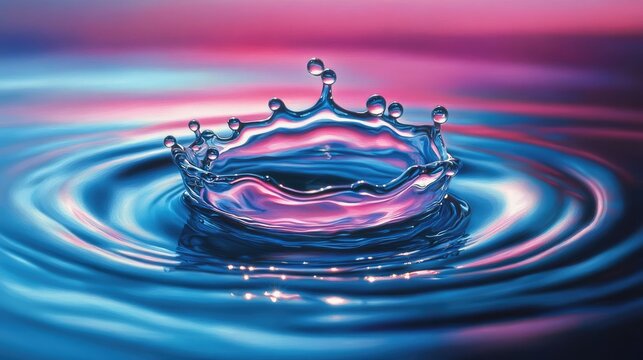Vibrant water splash crown - Powered by Adobe