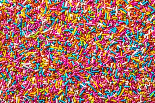 Colorful sprinkles close-up