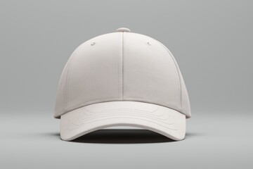 A minimalist studio shot of a blank white baseball cap, ideal for showcasing designs.