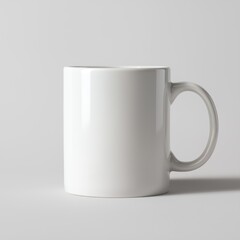 Fototapeta premium A pristine white mug, ideal for showcasing your brand or designs.