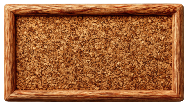 Rustic Bulletin Board: A weathered bulletin board, made from wood, offers a tactile texture in warm brown tones. An ideal backdrop for sharing reminders.
