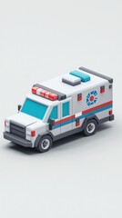 3D model of a stylized ambulance (2)