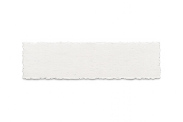 Torn white paper sheet with transparent background, featuring ragged edges and crisp texture for graphic design projects