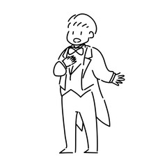 歌をうたう男性のベクターイラスト