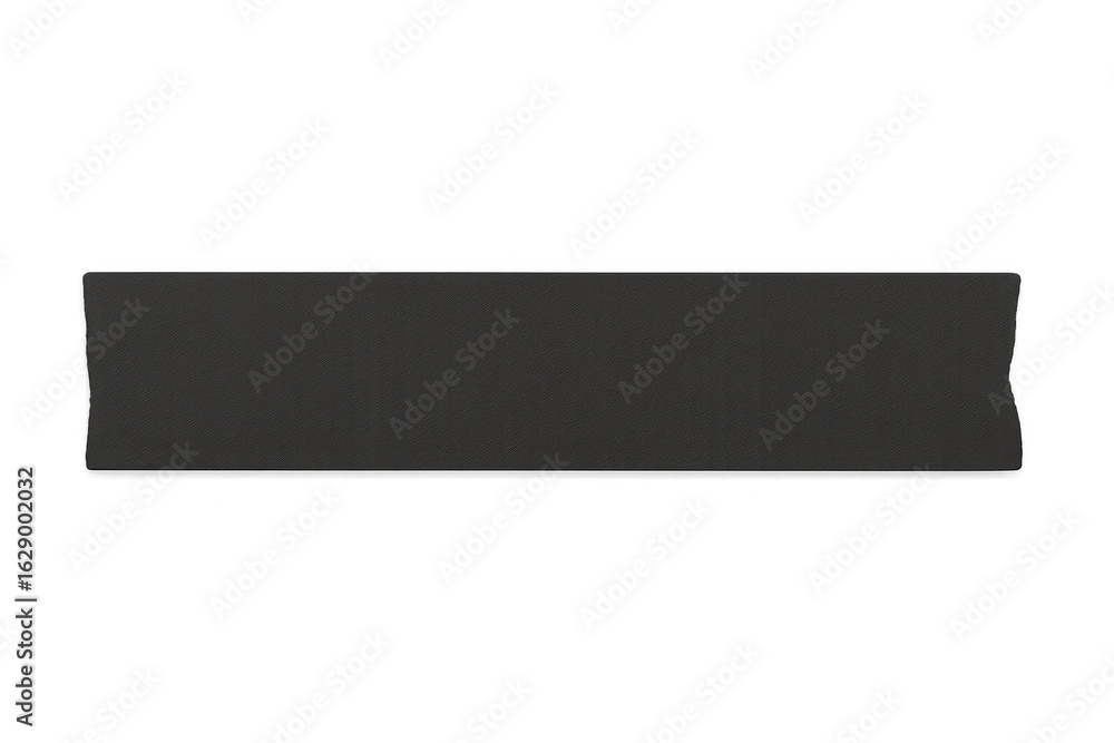 Poster black adhesive tape forming rectangular shape, providing realistic design element with transparent b