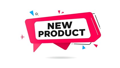 Bold red speech bubble graphic proclaims "New Product