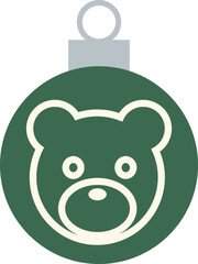 Christmas Ball Ornament -1- green