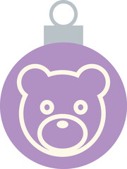 Christmas Ball Ornament -1- purple