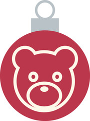 Christmas Ball Ornament -1- red