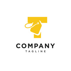 Letter T Hang Tag Logo Icon Vector