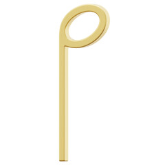 3D Gold Music Note Icon