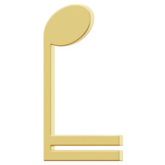 3D Gold Music Note Icon