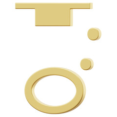 3D Gold Music Note Icon