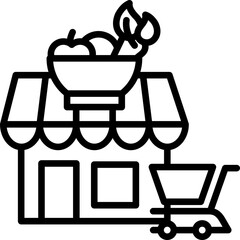 Grocery Store line icon