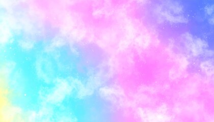 Fototapeta premium A breathtaking view of the colorful night sky filled with twinkling stars and majestic clouds.