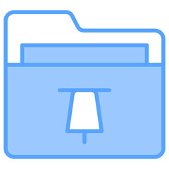 Pin Folder Blue Icon