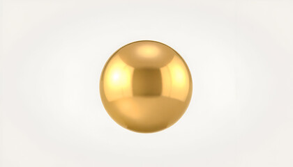 gold silver and bronze sphere ball 3d render icon white background,